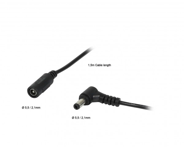 ALLNET Bloc d?alimentation de remplacement zbh. Adaptateur DC jack -&gt; DC plug extension de câble 5.1mm x 2.1mm -&gt; 5.1mm x 2.1mm 1.5m