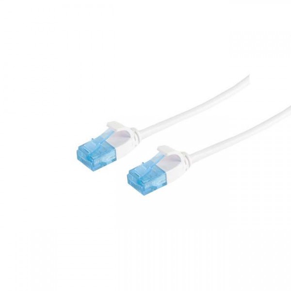 Patchkabel RJ45, CAT6 250Mhz, 7.0m weiss, UTP(U/UTP); PVC, slimline d=3,5mm,