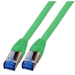 Patchkabel RJ45, CAT6A 500Mhz, 5m, grün, S-STP(S/FTP), TPE(Superflex), mit Cat.7 Rohkabel,