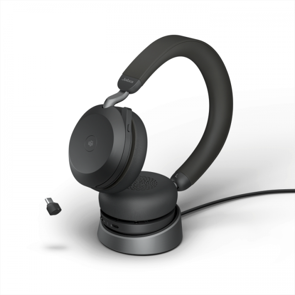 Jabra Evolve2 75 Link 380c/390 MS Stereo Stand Black