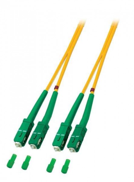 LWL-2-Faser-Patchk. 20mtr.SC(APC8Grad) - SC(APC8Grad), 9/125u,Schrägschliff