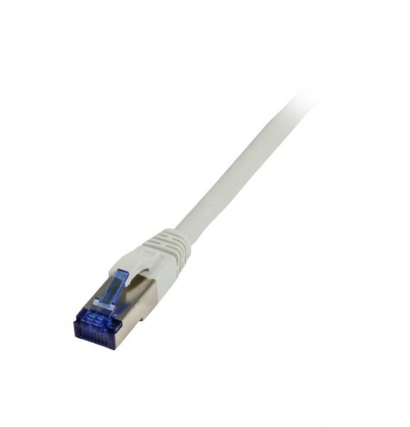 Patchkabel RJ45, CAT6A 500Mhz, 15m, grau, S-STP(S/FTP), TPE/LSZH(Superflex), AWG26, Synergy 21
