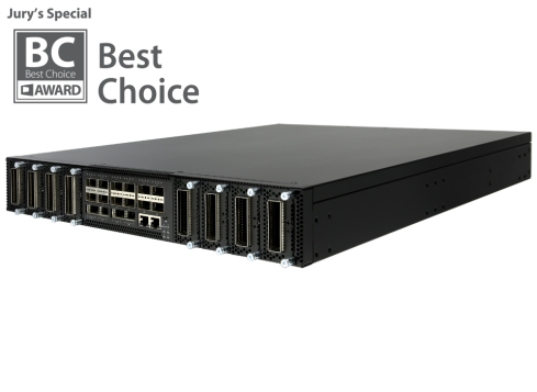 EdgeCore Open Networking Datacenter Switch • AS7716-24SC, 16 x 100G QSFP28 ports and 8 modular line card slots