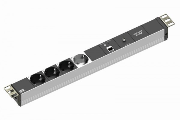 Bachmann BlueNet, 4xDosen(CEE7) -&gt; Stecker(CEE7), 2m, WiFi, Schalten und Messe,