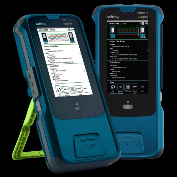 Softing, WireXpert MP C8 LAN Kupferkabel-Zertifizierer - Klasse D, E, EA, F, FA ,I, II und höher 3000 MHz