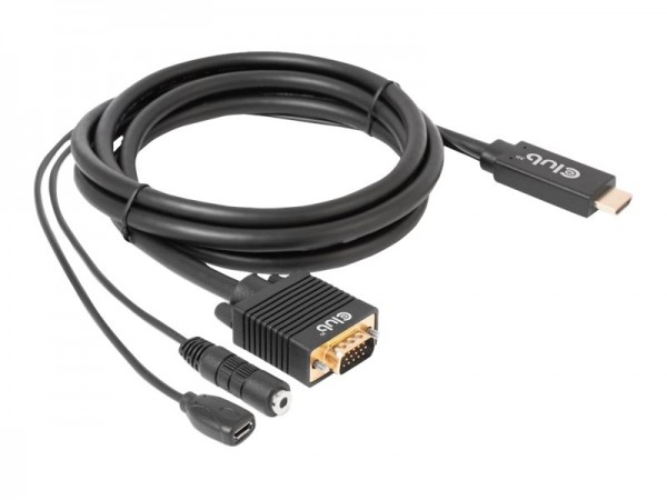 Kabel Video HDMI =&gt; VGA 2,0m *Club3D*