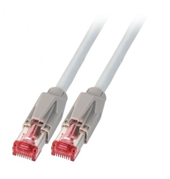 Patchkabel RJ45, CAT6A 500Mhz, 2m, grau, S-STP(S/FTP),TM21+Leoni-Kerpen F6-90 S/F,