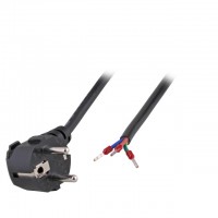 Netzkabel 230V Schutzkontakt CEE7(Stecker)->Open End mit Adernendhülsen, 1,8m,Black Netzkabel 230V Schutzkontakt CEE7(Stecker)->Open End mit Adernendhülsen, 1,8m,Black