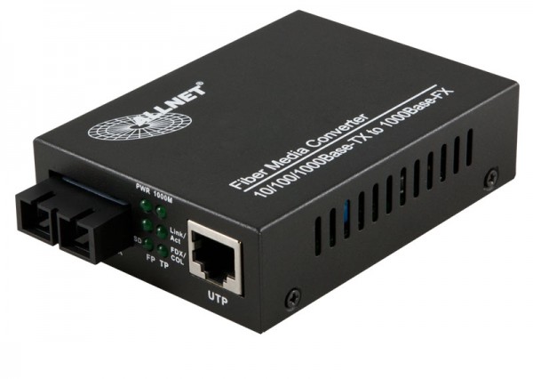 ALLNET Medienkonverter 10/100/1000BASE-T auf 1000BASE-LX Singlemode SC Anschluss 10km ALL-MC105G-SC-SM