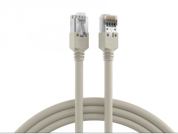 Patchkabel RJ45, CAT5e 100Mhz, 2m Grau, mit Draka SF/UTP+TM11,