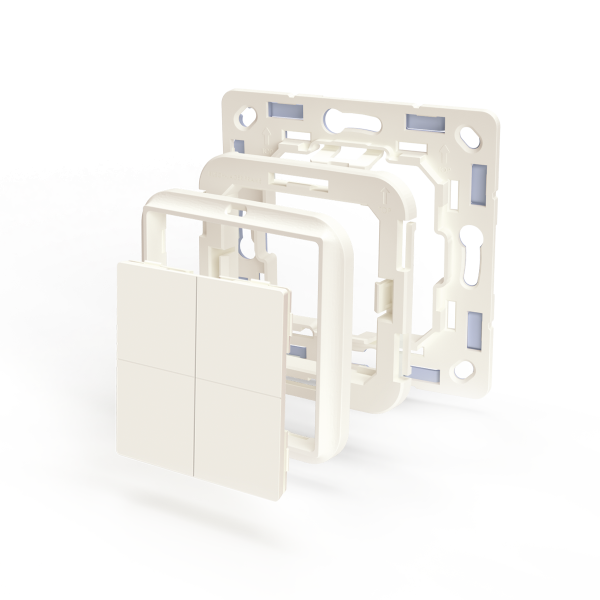 Shelly - Accessoires Plug &amp; Play - &quot;BLU Wall Switch 4 Adapter Legrand &amp; Shelly&quot; - Blanc