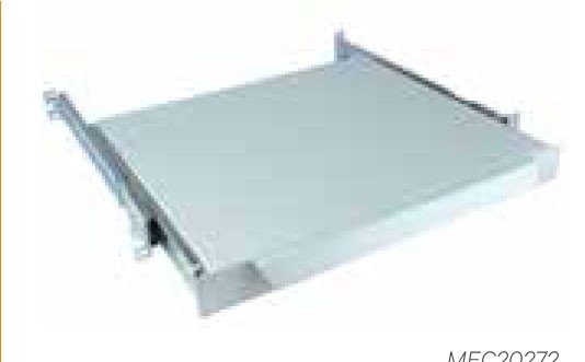 Knürr zub.Schreibplatte 1HE, 19’’, B408xT360mm, t365-565, Lichtgrau,