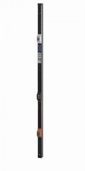 Bachmann PDU, Steckdosen, 24xDosen(C13)+ 6xC19 + 6xLS -&gt; Zuleitung 3m, 32A, mit Stecker CEE 3P 32A rot, BN3000