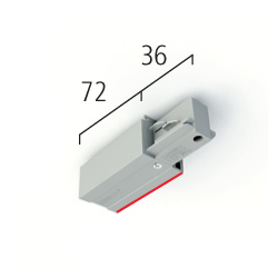 Synergy 21 by EUTRAC 3~BUS INSERTER,SL LEFT, silver, surface-mounted