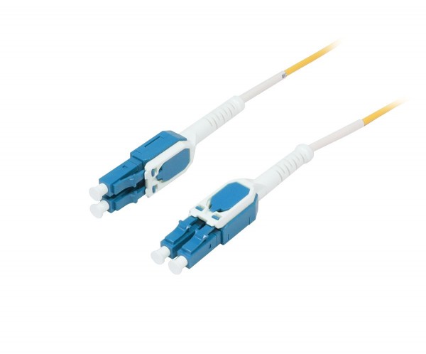 LWL-2-Faser-Patchk. 1.0mtr.LC-LC, 9/125um, OS2, Uniboot(drehbar), Push/Pull, AD=2mm, Synergy 21