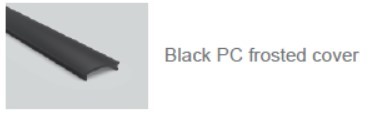 Synergy 21 LED U-Profil zub ALU001-R noir PC frosted cover + ALU002-R, ALU003, ALU004, ALU007-R, ALU021, ALU024, ALU084