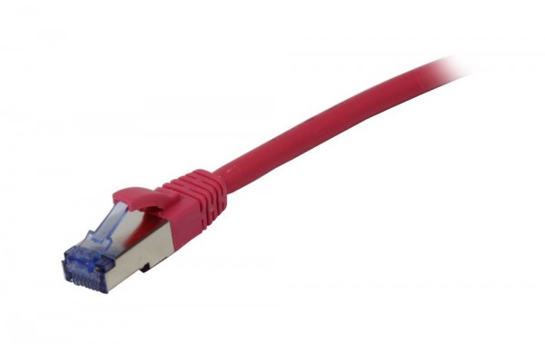 Patchkabel RJ45, CAT6A 500Mhz, 1.5m, pink, S-STP(S/FTP), Komponent getestet(GHMT certified), AWG26, Synergy 21