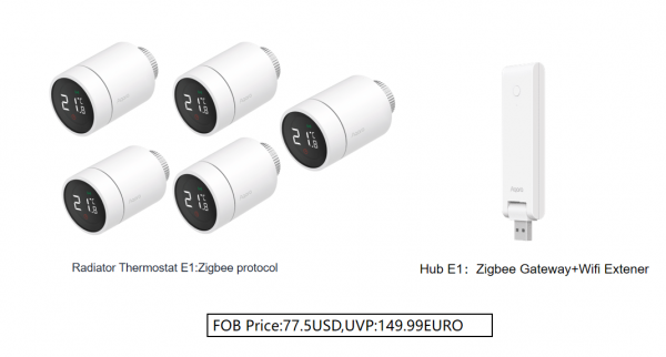 AQARA Thermostat Bundle - 5x E1 &amp; 1x Hub E1