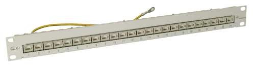 Patch Panel 24xTP, CAT6A, 500Mhz, 19&quot;, Schwarz, Telegärtner,