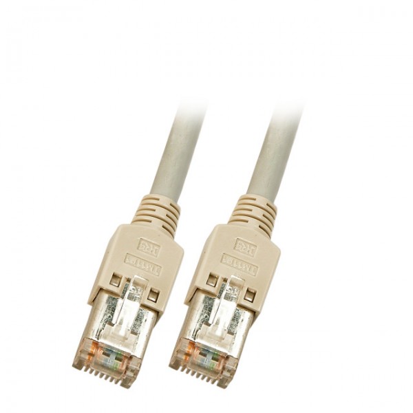 Patchkabel RJ45, CAT5e 100Mhz, 2m grau; S/UTP, Daetwyler 5502+TM11