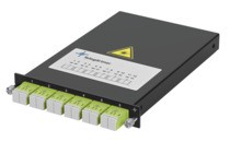 Telegärtner LWL, Baugruppenträger HD3-ES, zbh. Spleiß-Modul 0,5HE 6xLC-D OM4