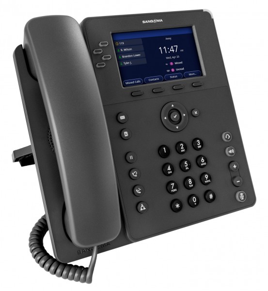 Sangoma Sangoma P320, 4-Line, HD Voice, Gigabit Ethernet, 1 x USB, 4.3&quot; IPS Color Display **packed in cartons of Quantity 6. Pallets contain 24 cartons, totaling 144 telephones per pallet.