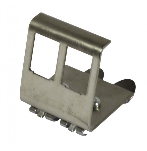 Dosen TP,DIN-Rail(Hutschiene), CAT6A, 2-fach, Keystone Modul Slim-line, Metall, Synergy 21,