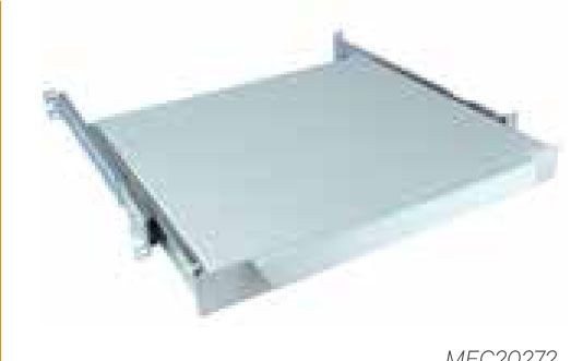 Knürr(Vertiv) zub.Schreibplatte 1HE, 19??, B408xT560mm, t565-750, Schwarzgrau,